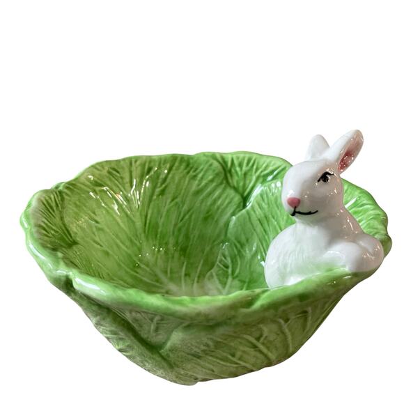 Arlington Designs Figural Bunny Cabbage Bowl 6.5in Spring Easter Decor New - Picture 4 of 16
